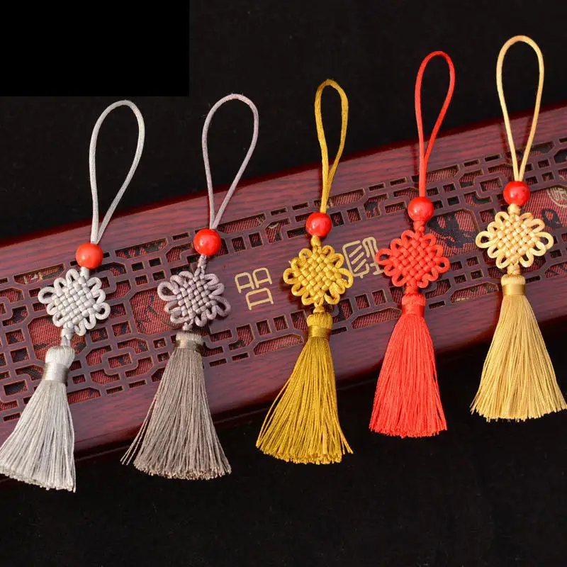 DoreenBeads 1 шт мини ключ кисточкой бисером бахрома китайские узлы для вентилятора