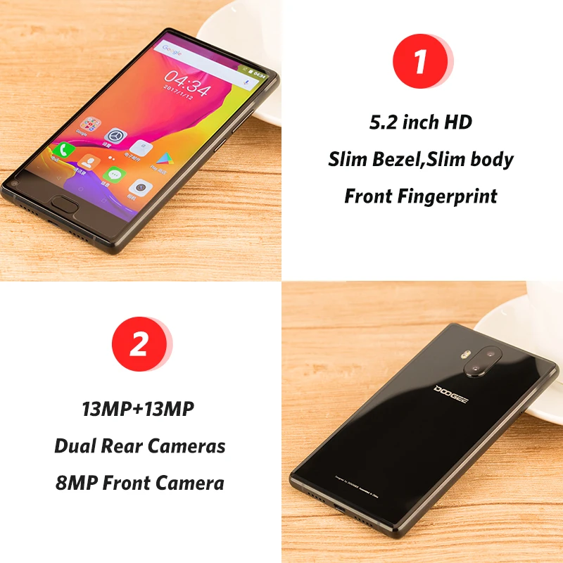 DOOGEE Mix lite 5 2 &quotБезель менее мобильный телефон Andorid mtk6737 четыре ядра 7 0 ГБ + 16 Гб 13MP