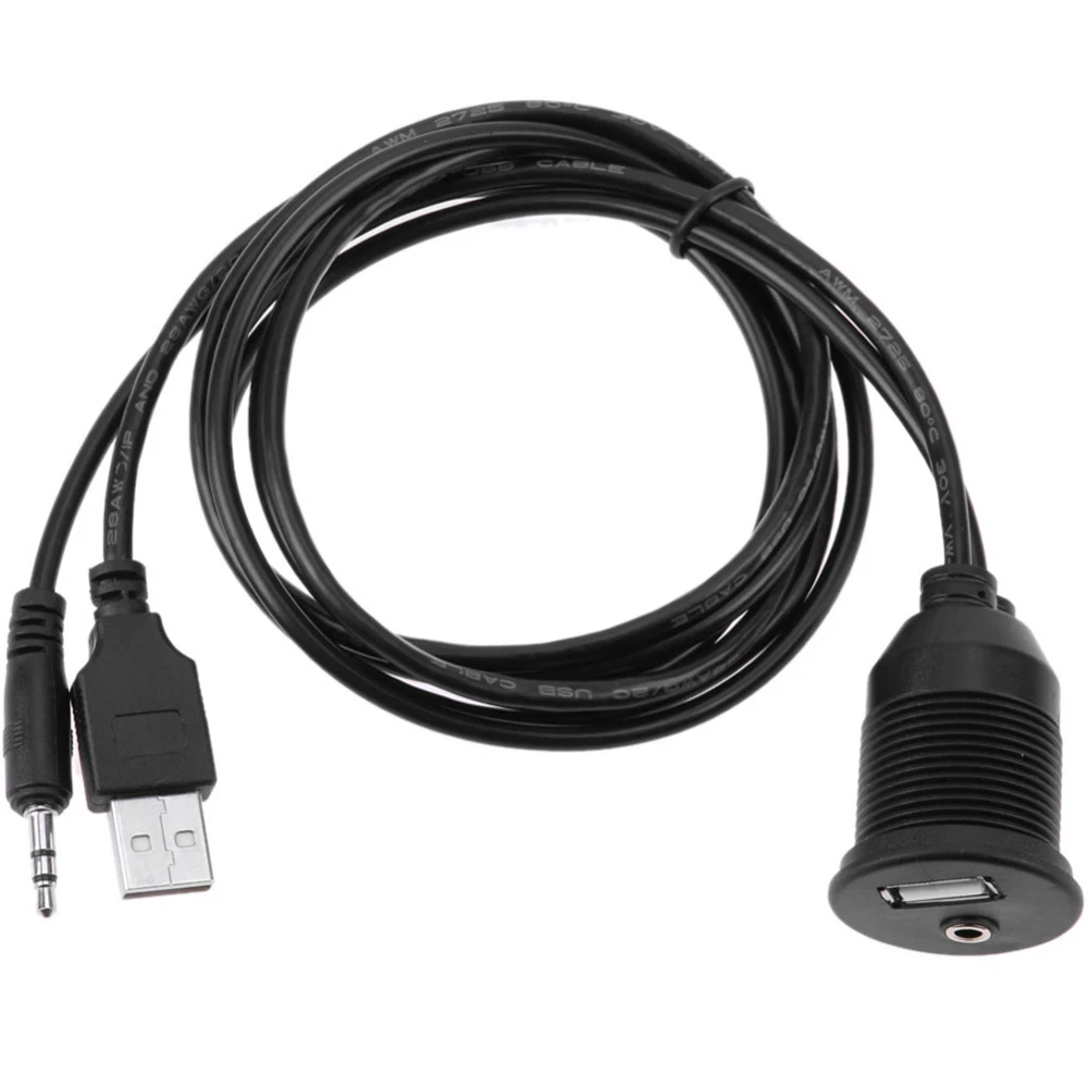 VODOOL приборной панели автомобиля мото панель скрытого монтажа USB 2 0 3 5 мм м/ф Окс