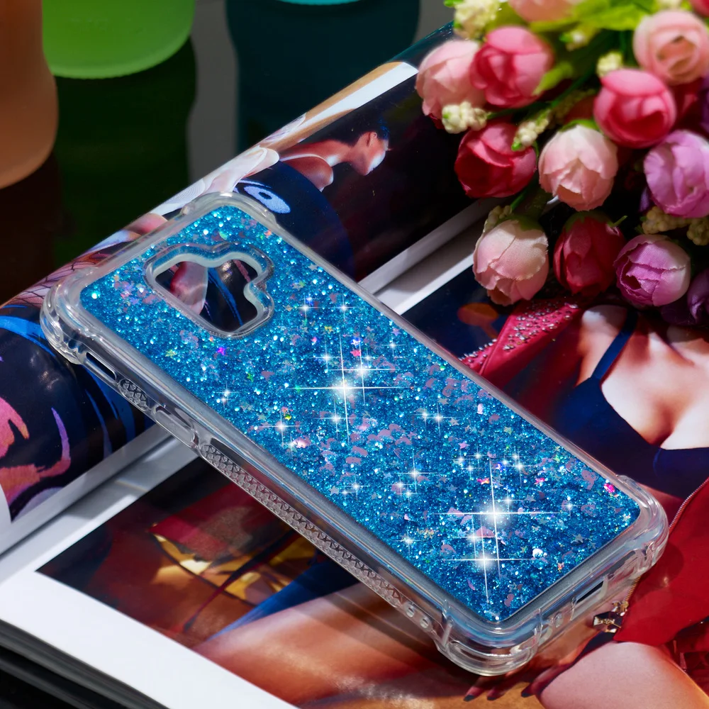 Мягкий силиконовый чехол-бампер для Samsung Galaxy A6 2018 блестящий чехол телефона с