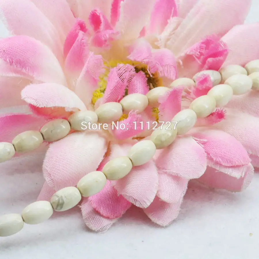 4x6mm Ornaments White Turkey Stone DIY Loose Beads Howlite Rice Accessory Parts 15inch 11.11 Jewelry Making Women Gifts | Украшения и