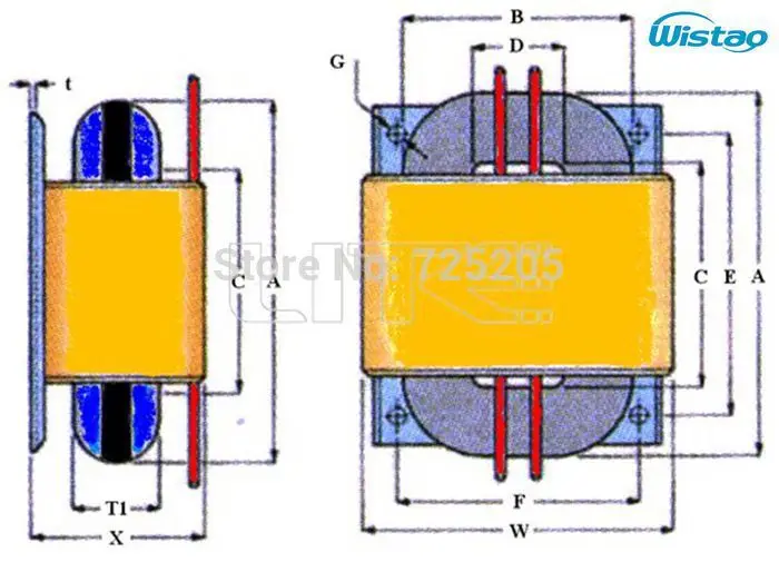 Hi-Fi-усилитель типа R трансформатор 0-250 В x 1 (200 мА) 0-9 (3 а) 0-26 в X (0 5 А) 0-18 для трубки