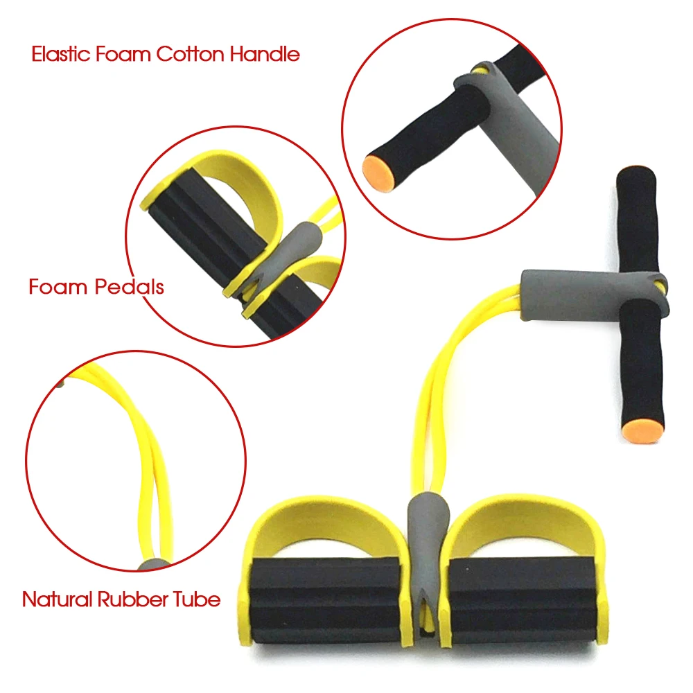 SILITE Диапазоны сопротивления ног Expander тянуть веревку Фитнес оборудование педали