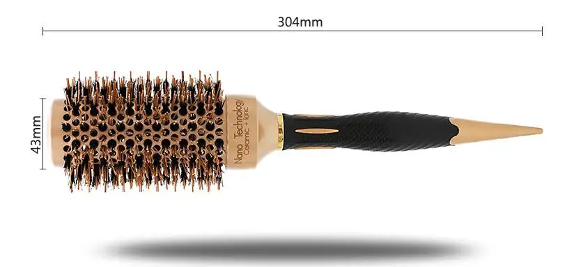 Горячая Nano technology щетка для волос, воздушная расческа для сушки волос Профессиональный набор из 4 предметов керамическая+ ионная круглая щетка для волос