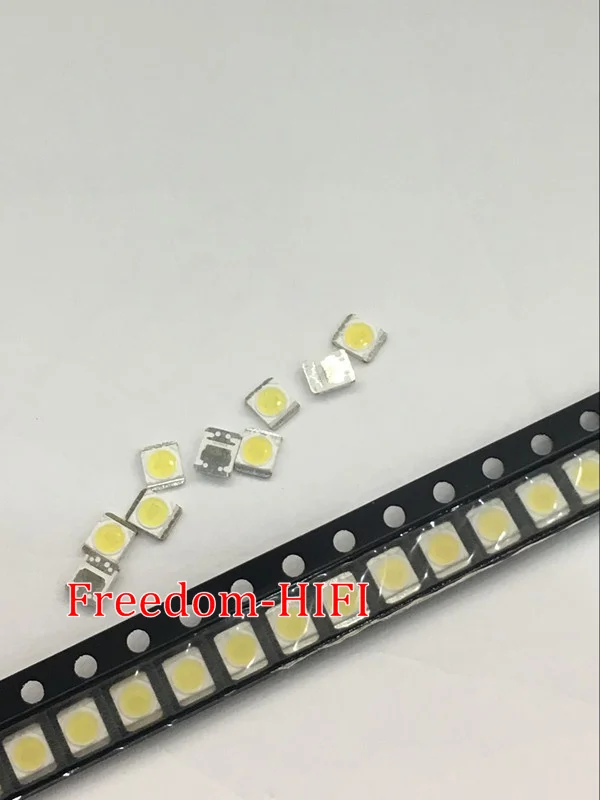 100 шт./лот 3528 2835 3V SMD светодиодный 1 ватт LG холодный белый 100LM для телевидения