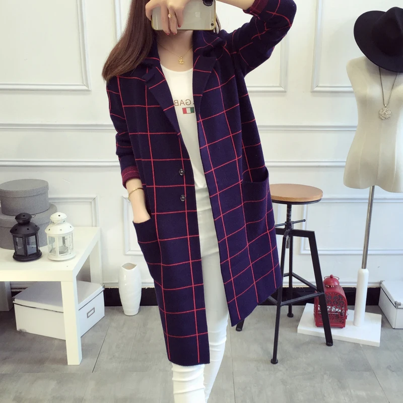 

M-3XL Korean Coat Women Spring Autumn Knitted Sweater Plus Size Cardigan Women Winter Jacket Loose Big Yards Long Sweaters Coat
