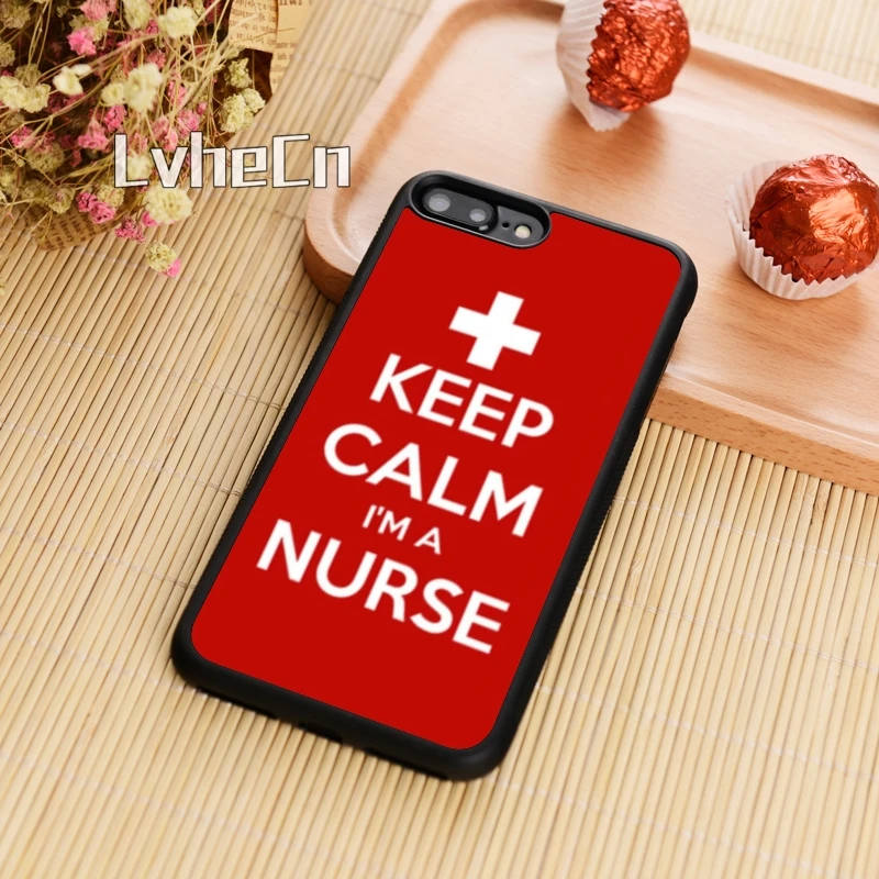 Чехол для телефона LvheCn Keep Calm I m A медсестра чехол iPhone 5 6 s 7 8 plus 11 12 Pro X XR XS Max Samsung Galaxy S6