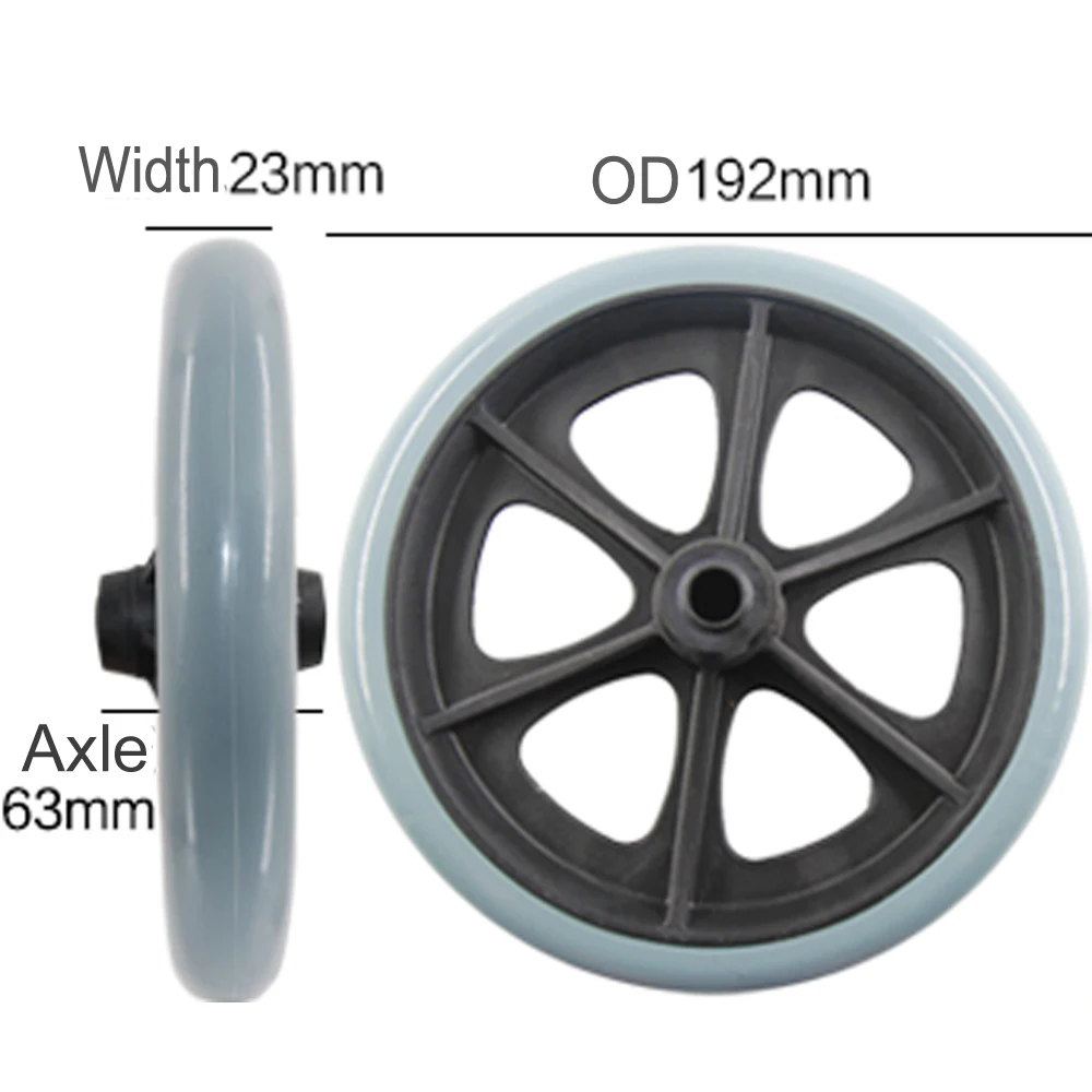 1 пара серые 8-дюймовые передние колеса для ручной инвалидной коляски колесики |
