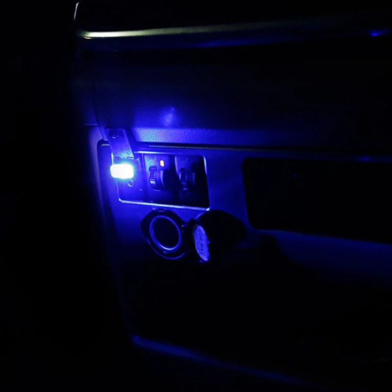 Автомобильный USB светодиодный светильник s декоративная лампа аварийный светильник ing Универсальный PC Plug And Play красный/синий/белый авто интерьерный светильник