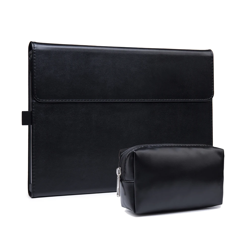 PU Black with Bag Чехол для ноутбука из искусственной кожи для microsoft Surface Pro 6, чехол для планшета, подставка для планшета, держатель для Surface new Pro 4/Pro 5, чехол для ноутбука - Цвет: PU Black with Bag