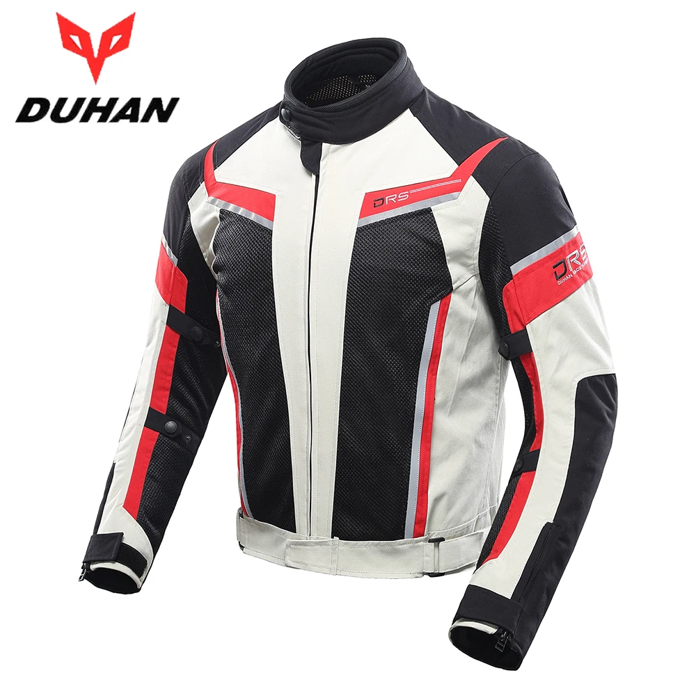 DUHAN мотоциклетная куртка для мужчин летняя дышащая гонок Chaqueta верховой езды