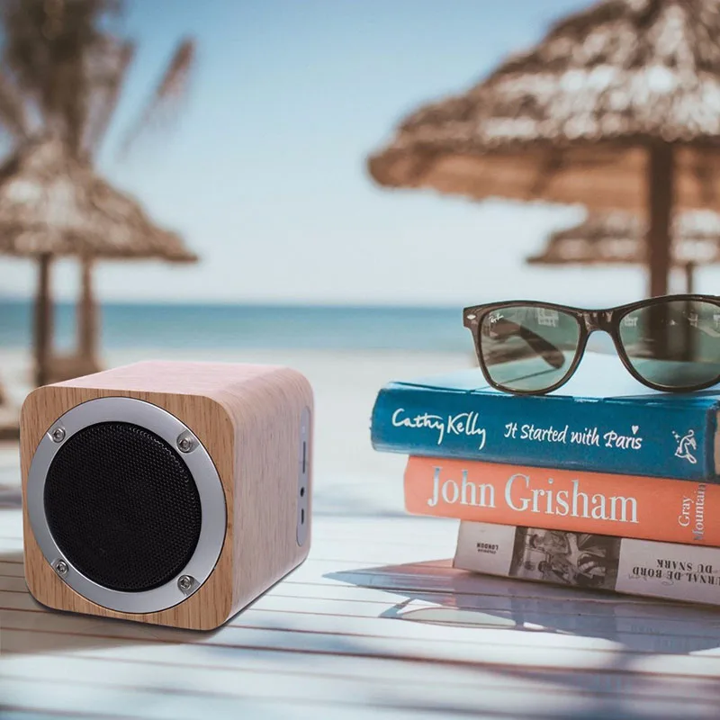 fashion Retro wood bluetooth speaker wooden square radio FM vibro woofer boombox caixa de som portatil altavoz alto falante | Электроника