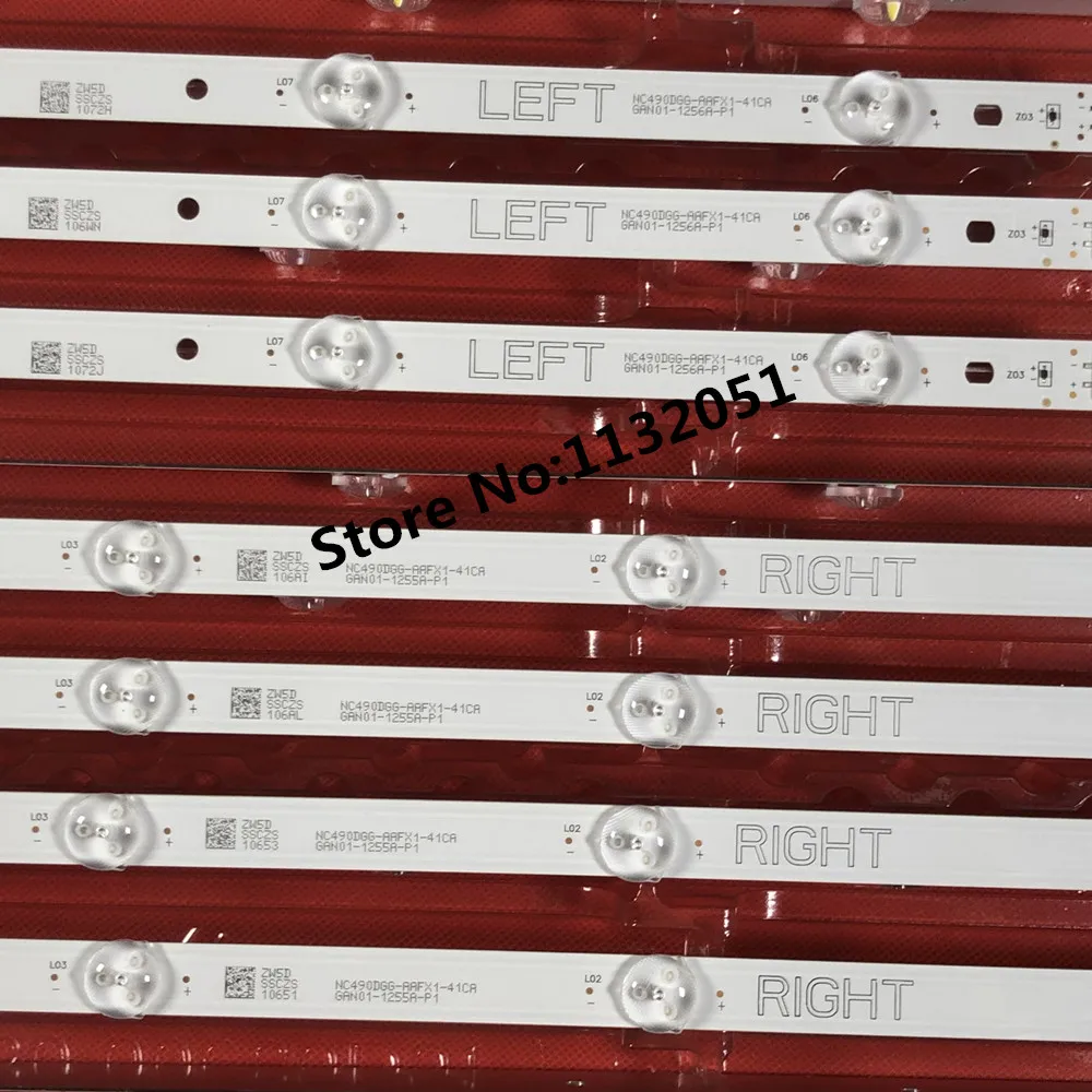 8 шт. светодиодный полосы для LG 49 &quotТВ NC490DUE AAFX1 41CA GAN01 1294A P1 прямо 1295A левый 49LJ5500 49LJ550M