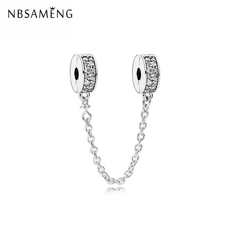 Очаровательные бусины с покрытием из серебра 2018 пробы фианиты безопасная