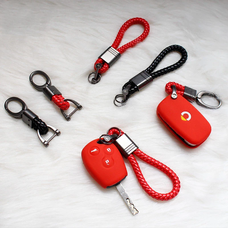 Ручная вязанная Пряжка подковы автомобильный брелок для ключей Автомобильный