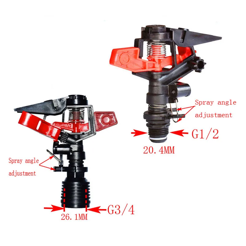 Орошение женский 3/4 Регулируемый поворот воды Распылительная насадка спринклера