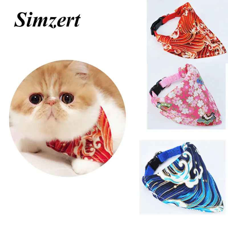 Simzert шарф для животного ошейник собачий нагрудник кошачий с принтом животных