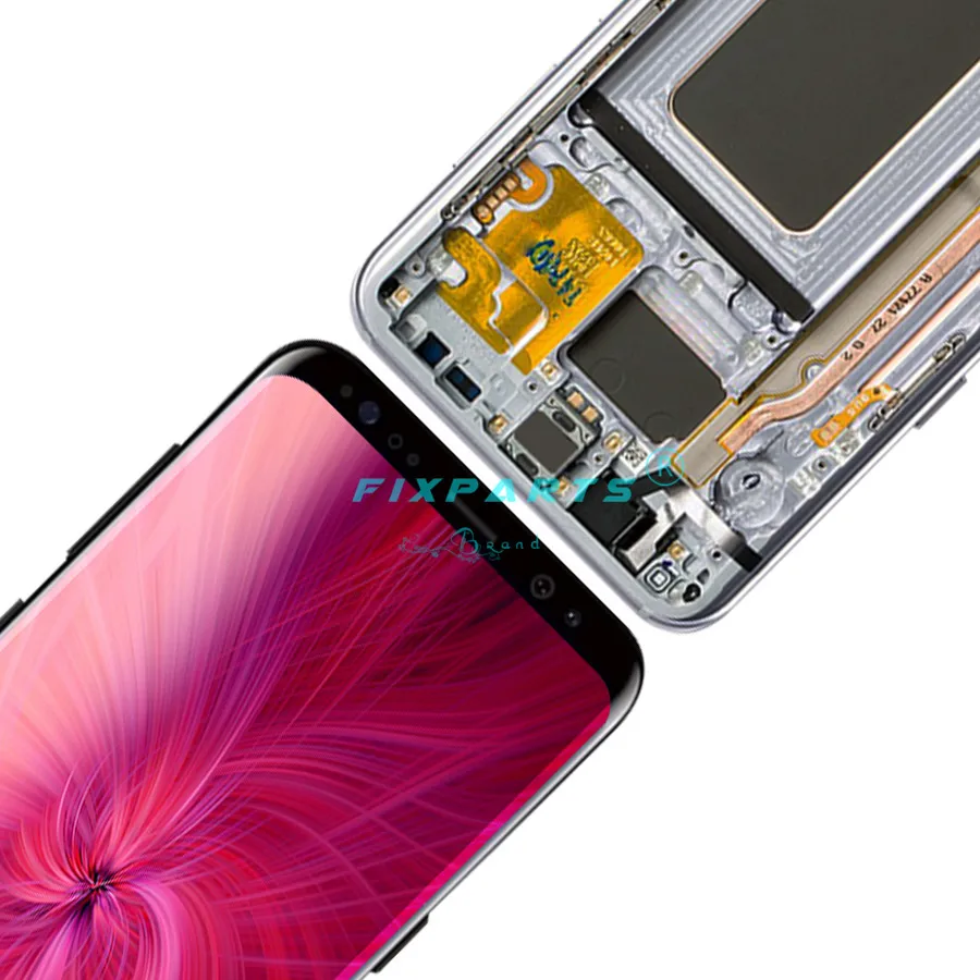 Рабочий S8 ЖК-экран для samsung S8 S8 Plus G950 G955 ЖК-дисплей кодирующий преобразователь сенсорного экрана в сборе телефон со сгорающей тенью