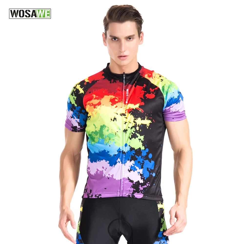 WOSAWE Лето Велоспорт Джерси быстросохнущая Mtb велосипедная одежда короткий Майо
