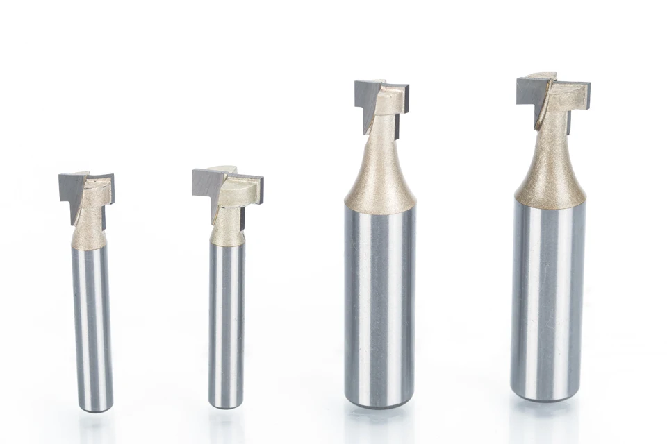 HUHAO 1pc 1/2" 1/4" Shank T-Slot Slotting Router Bits for wood Carbide Endmills Tools le travail du bois Chisel milling Cutter