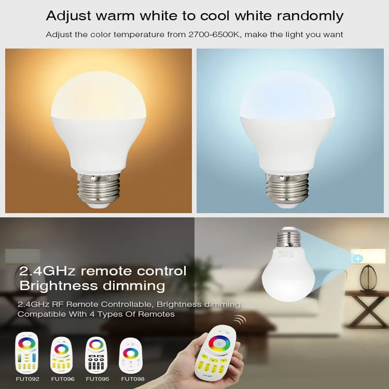 Ми свет FUT014 E27 6 Вт RGB+ CCT светодиодные лампы смарт мобильный телефон приложение WI-FI AC85V-265V свет белый теплый диммируемая Светодиодная лампа свет