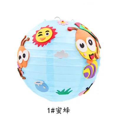 Новый 20 см мультяшный фонарь в форме китайского животного круглый бумажный для