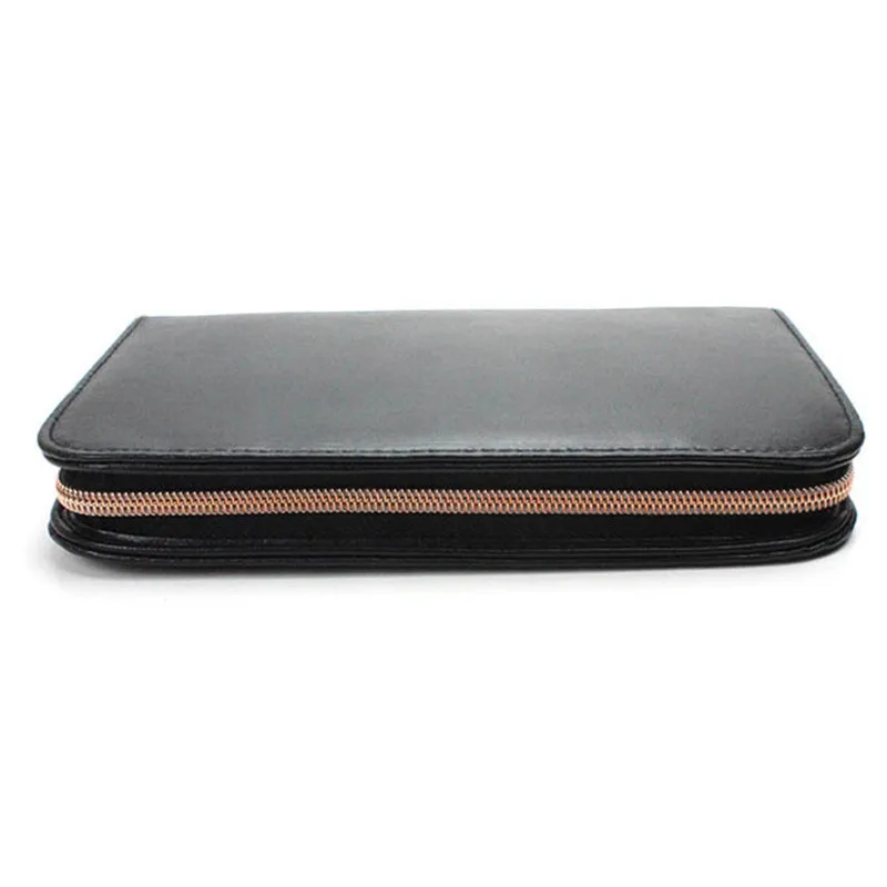 High Quality 12 Slots Makeup Brushes Bag without brush For Brush Protect Pouch Black Zipper Holder Case Men Women Cosmetic | Красота и