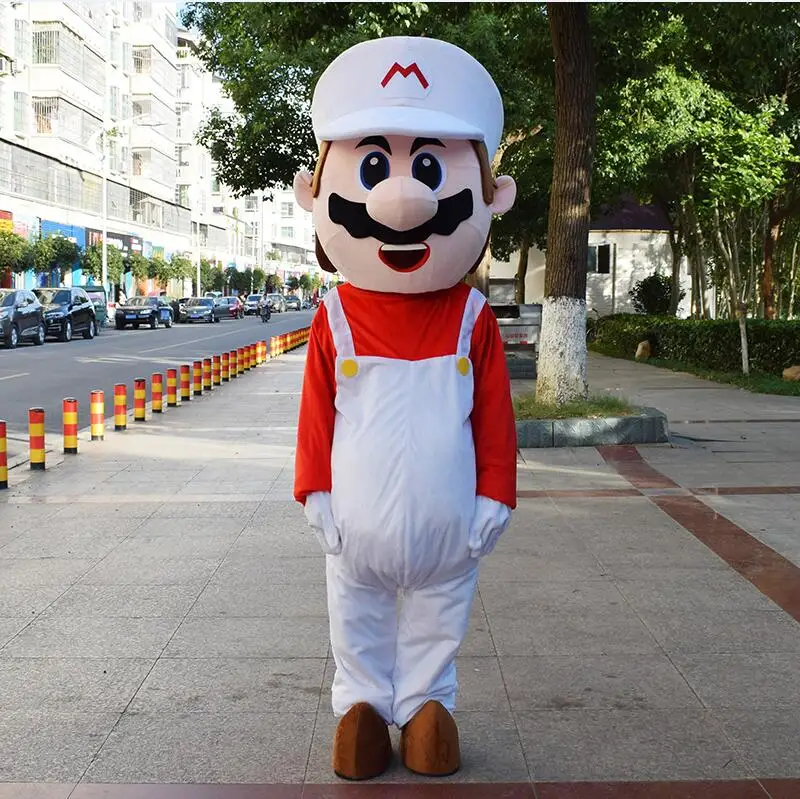 Super Mario Bros маскарадные костюмы талисмана - Цвет: white hat