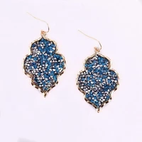 pave crystals moroccan dangle drop earrings pave rhinestones morocco drops earrings