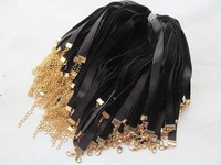 50pcs 13inches adjustable 10mm flat black velvet choker necklace cord string ropediy beading pendant charm cordtatto choker