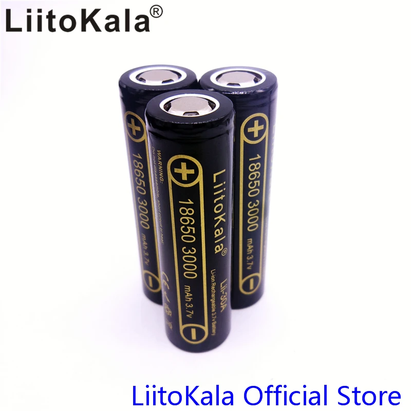 HK LiitoKala Original Lii-30A 3.6V 18650 3000 mAh battery discharge 20A dedicated electronic cigarette Power | Электроника