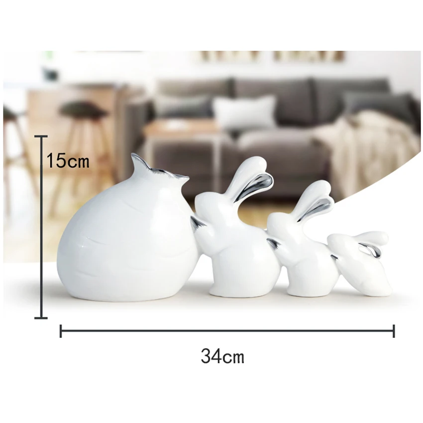 Современные минималистичные керамические вазы для украшения кролика Шариковая