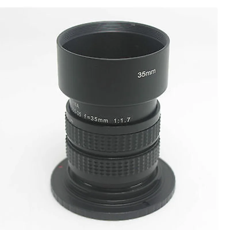 Фуцзянь 35 мм f/1 7 CCTV cine lens для M4/3 / MFT Крепление камеры + переходное кольцо Φ/3 бленда