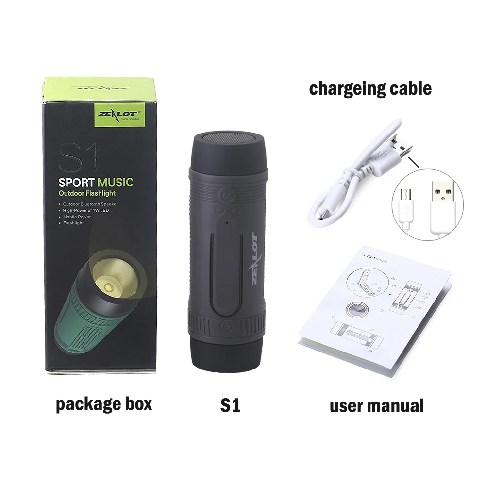 

YCDC Bluetooth Speaker Outdoor Bicycle Portable Subwoofer Bass wireless Speakers Power Bank+LED Flashlight +Microphone+FM Radio