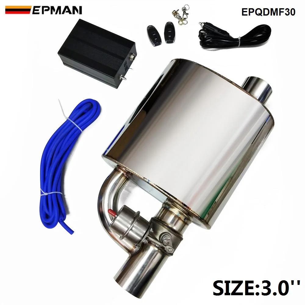 Exhaust Muffle With Dump Valve Electric Exhaust Cutout Remote Control Set Size: 2"/2.25"/2.5"/2.75"/3" EPQDMF