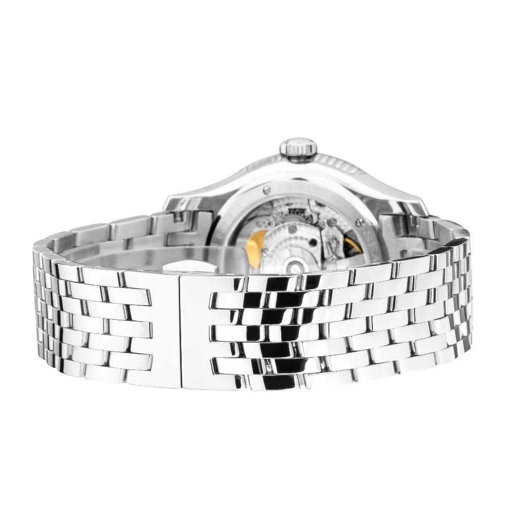 Аутентичные дизайнерские часы Seagull Series 3 Hands Date Exhibition Back ST21 автоматические