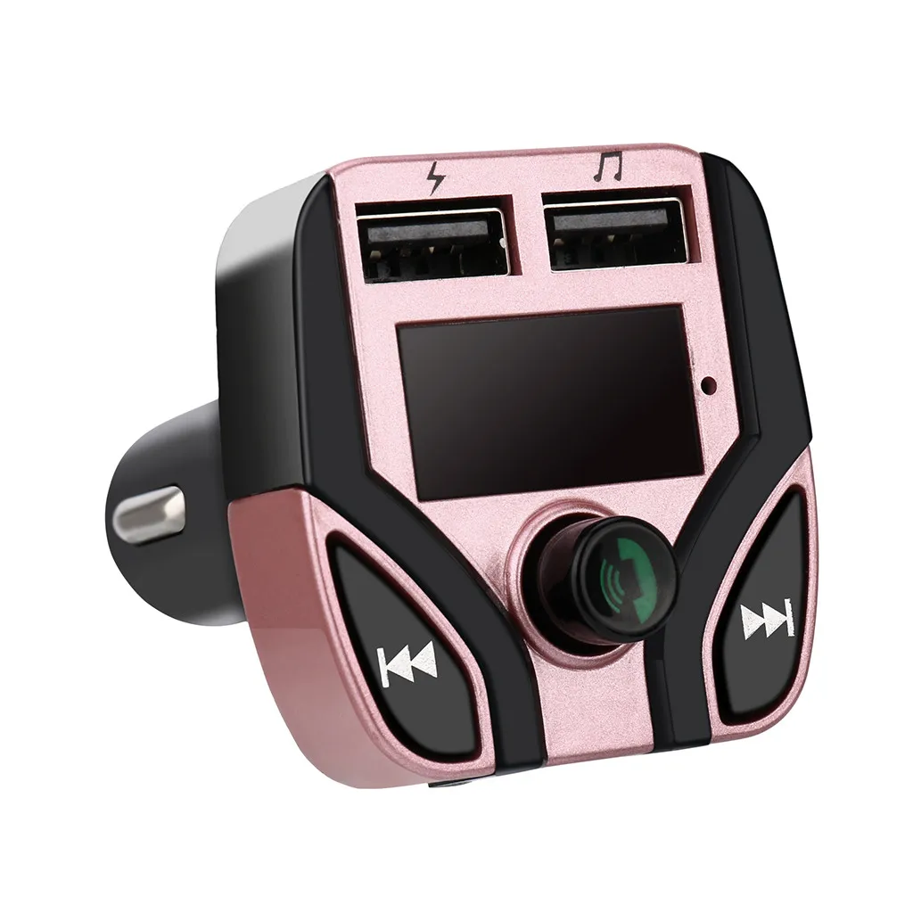 Pink Франшиза автомобильный комплект двойной USB Bluetooth автомобильные комплекты громкой связи зарядное устройство fm-передатчик MP3-плеер передатчик адаптер TF USB музыка#0614 - Формат цифровых медиаданных: Pink