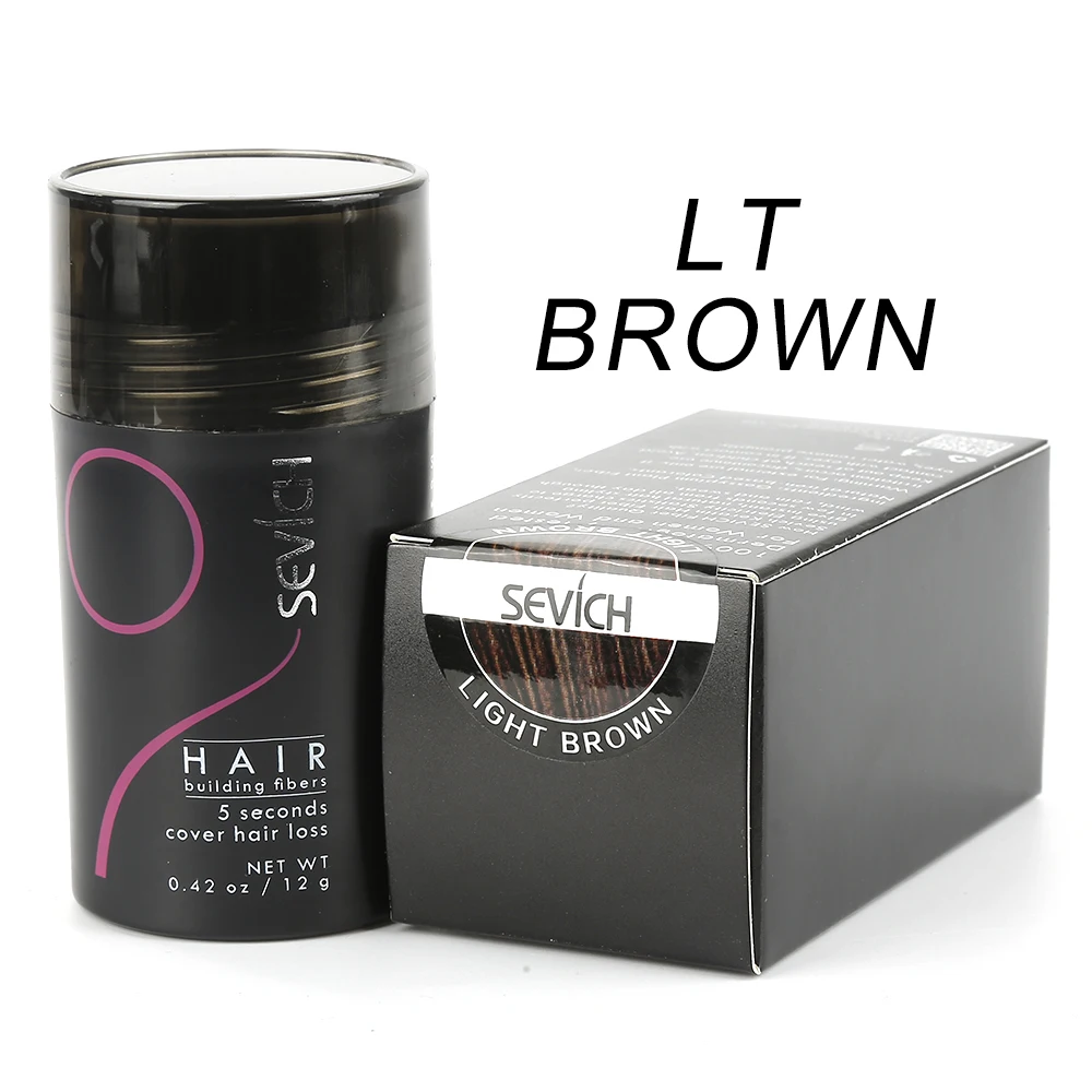 12g LT Brown 25 г/12 г Красота волос волокно утолщение укладки волос кератин волос волокна спрей аппликатор выпадения волос порошок смешивание расширение TSLM2 - Цвет: 12g LT Brown