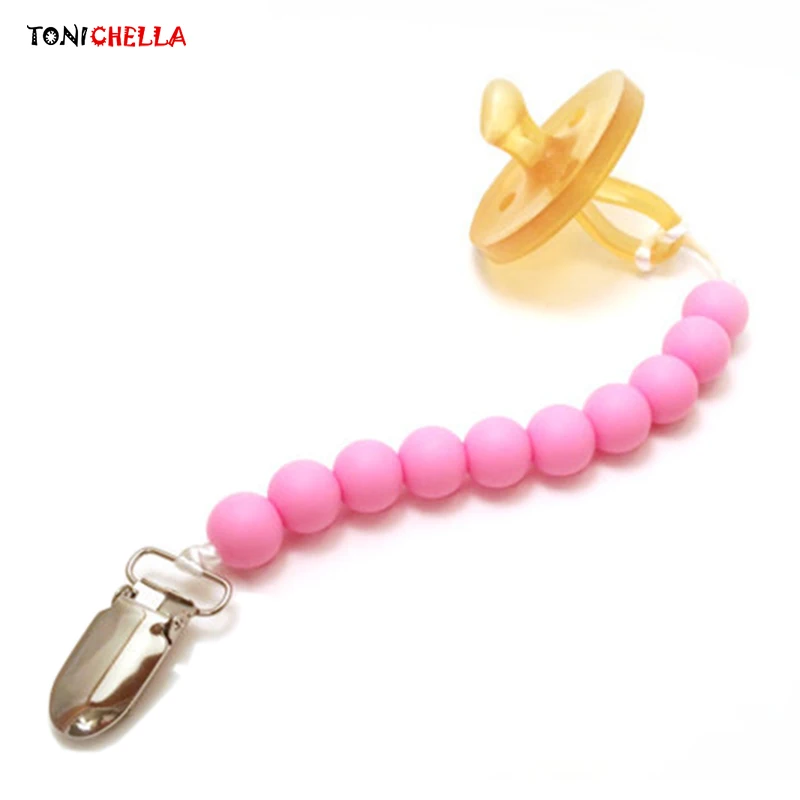 

Baby Pacifier Infant Silicone Dummy Holder Toddler Chupeta Nibbler Chain Teat Clip Children Soother Teether Kids Gift T0570