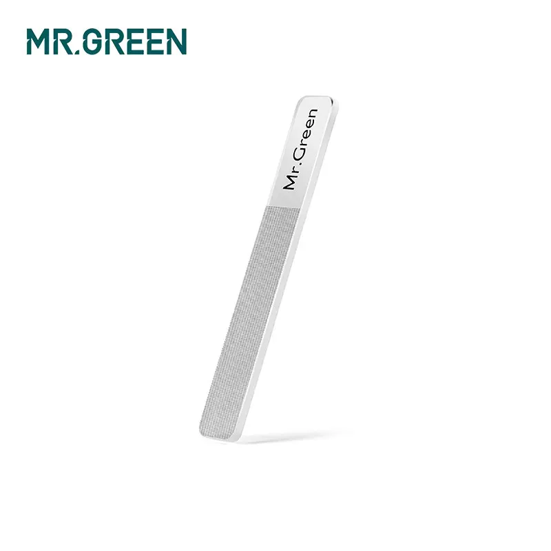 MR. GREEN пилочка для ногтей, нанометровая стеклянная пилка, профессиональный маникюр с полировкой, инструменты для дизайна ногтей, педикюр в металлической коробке