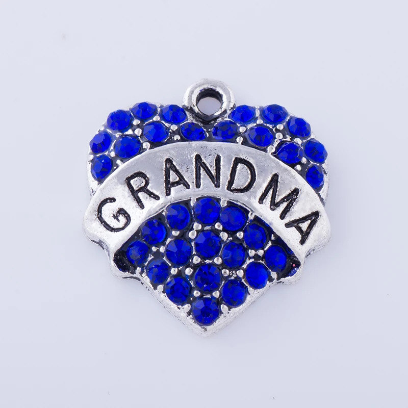 Подвеска в виде сердца для женщин и детей 5 шт. 4 цвета с кристаллами надписью Мама