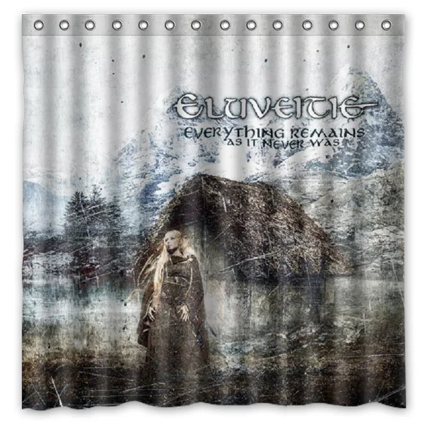 Eluveitie Водонепроницаемый ткань ванна Шторы с защитой от плесени шторы крючками