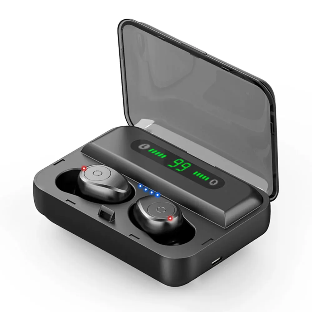 TWS 5 0 Bluetooth наушники 9D стерео беспроводные водонепроницаемые 1300 мАч LED Smart Power Bank
