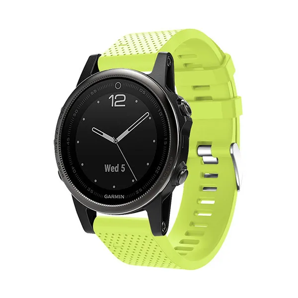 Лучшая цена из силикагеля, мягкий ремешок Ремешок Браслет ремешок для Garmin Fenix 5S часы замена силиконовые наручные - Цвет: Light Green