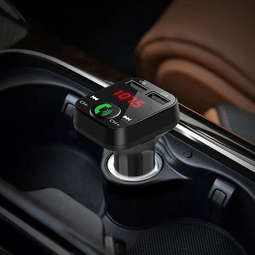 Автомобильный комплект громкой связи 30 шт./лот беспроводной Bluetooth FM-передатчик ЖК