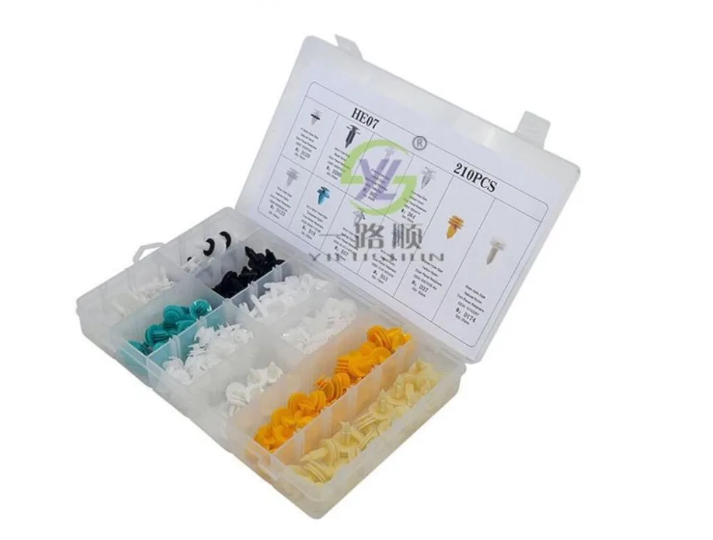 210 шт смешанный авто крепеж зажим пластиковый автомобиль Универсальный клипса