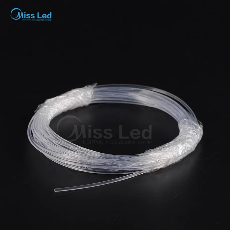 Оптовая продажа светодиодный волоконно оптический кабель 100 м/рулон 2 мм PMMA