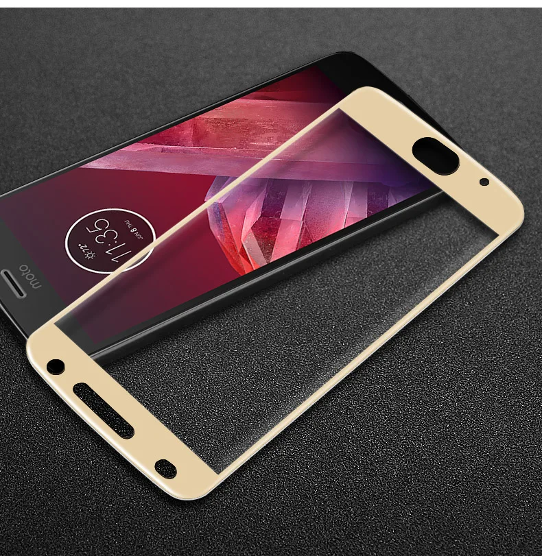Закаленное стекло с полным покрытием для Motorola Moto Z2 Play Защитная пленка экрана