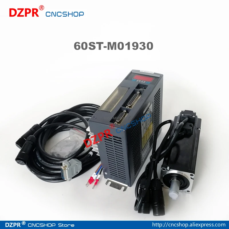 Серводвигатель переменного тока 60ST M01930 600 Нм Вт с драйвером и кабелем|ac servo motor|motor
