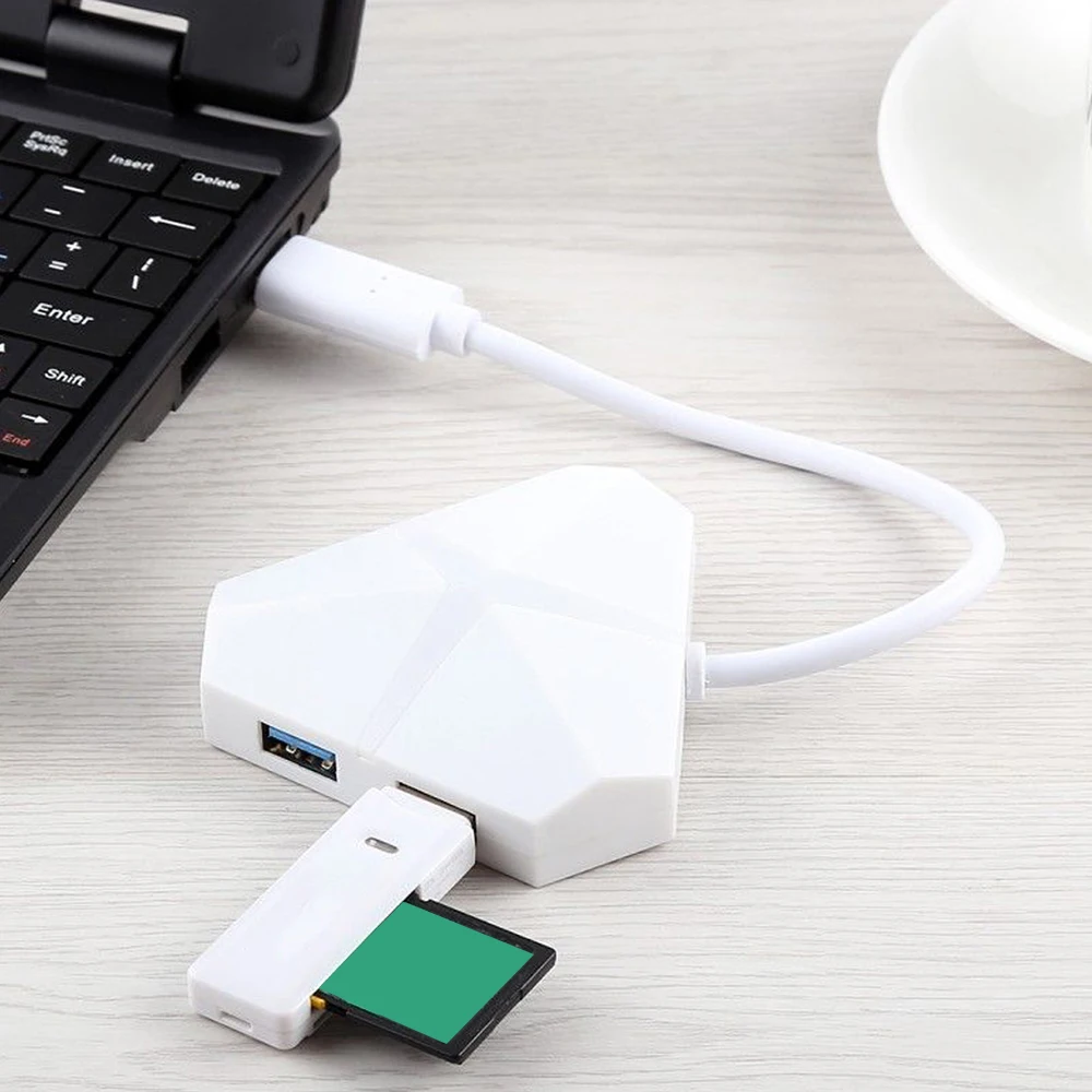 Высокоскоростной 4-портовый концентратор USB 3 0 5 Гбит/с разделитель треугольного